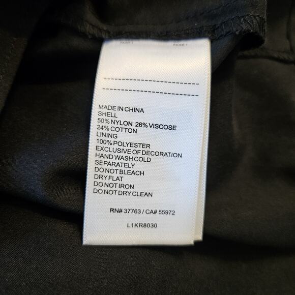 Laundry by Shelli Segal Womens M Lace Top Black Collar S/S Back Keyhole Closure - Picture 10 of 10